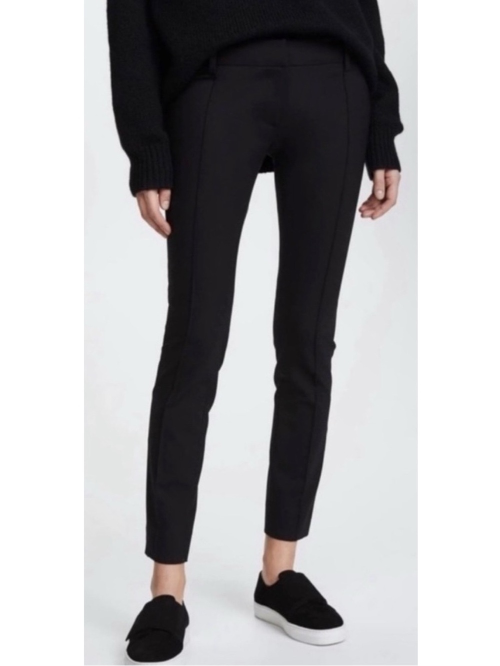 NILI LOTAN Nahla Pants Women’s Size 2 Black Virgin Wool Quiet Luxury